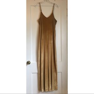 Gold Velvet Jumpsuit